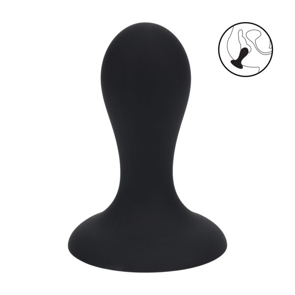 Levelz Single Rattle Vloeibare Siliconen Anaalplug - S - Zwart