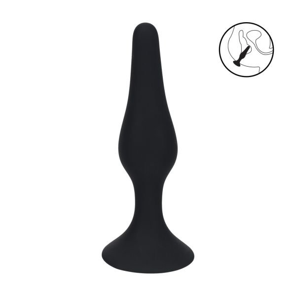 Levelz Slanke Siliconen Anaalplug - M - Zwart