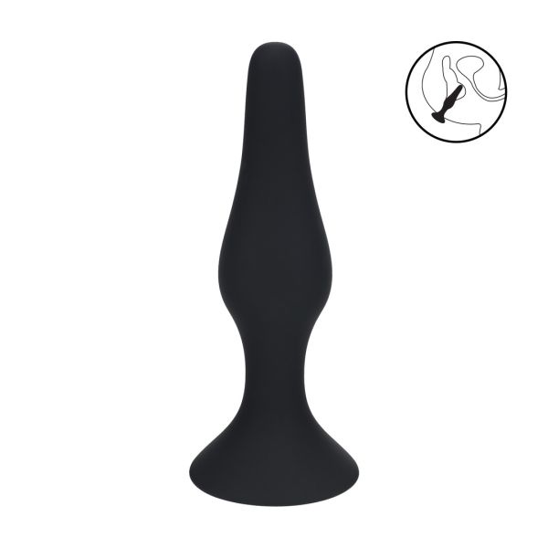 Levelz Slanke Siliconen Anaalplug - L - Zwart
