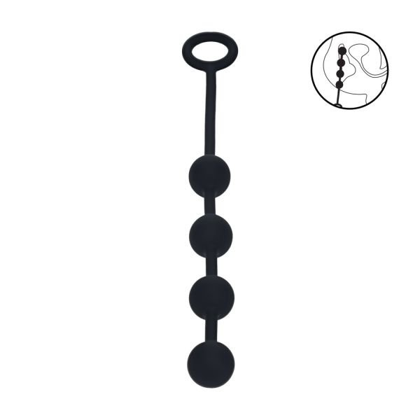 Levelz Round siliconen anaalballen - S - 20mm - Zwart