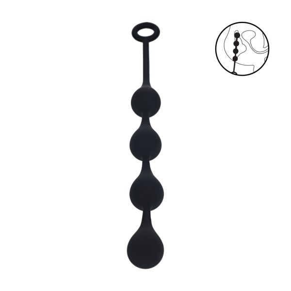 Levelz Waterdrop siliconen anaalballen - M - 30mm - Zwart