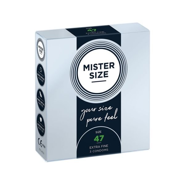 Mister Size Pure Feel - Condooms 47 mm - 3 stuks
