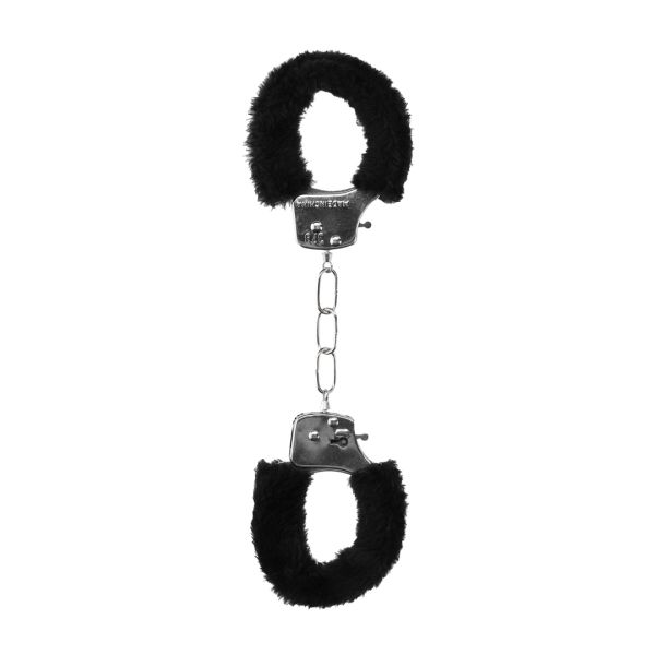Ouch! Pleasure Pluche Handboeien - Zwart