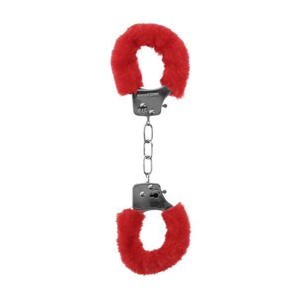 Ouch! Pleasure Pluche Handboeien - Rood
