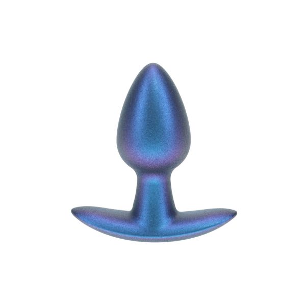 Ouch! Smooth Siliconen Anaalplug - Small - 6,5 cm - Metallic Blauw