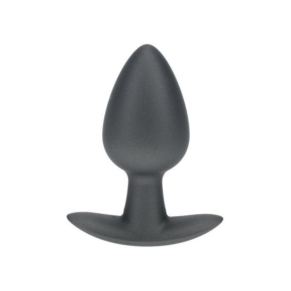 Ouch! Smooth Siliconen Anaalplug - Medium - 7,9 cm - Gunmetal