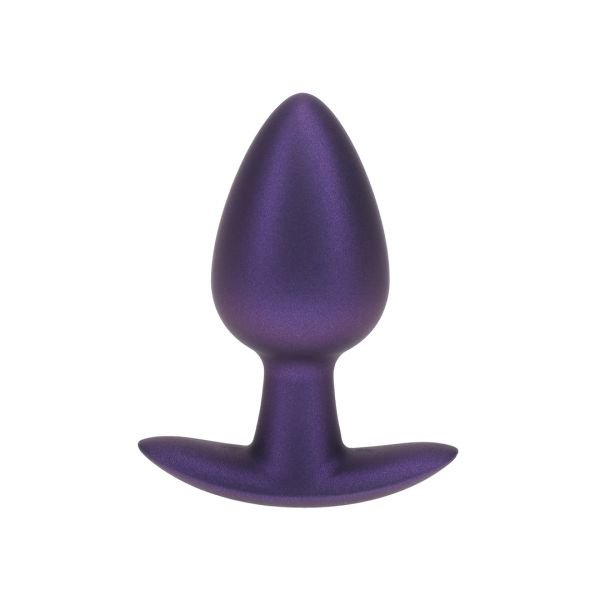 Ouch! Smooth Siliconen Anaalplug - Medium - 7,9 cm - Metallic Paars