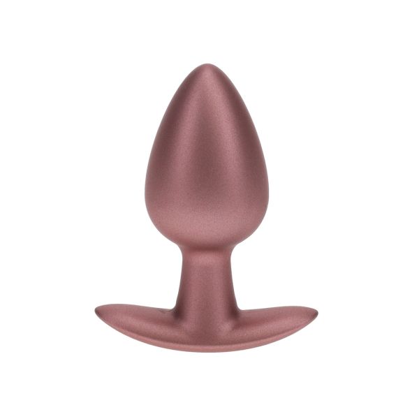 Ouch! Gladde Siliconen Anaalplug - Medium - 7,9 cm - Rosé Goud