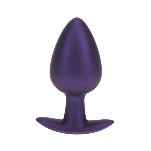 Ouch! Smooth Siliconen Anaalplug - Large - 8,9 cm - Metallic Paars