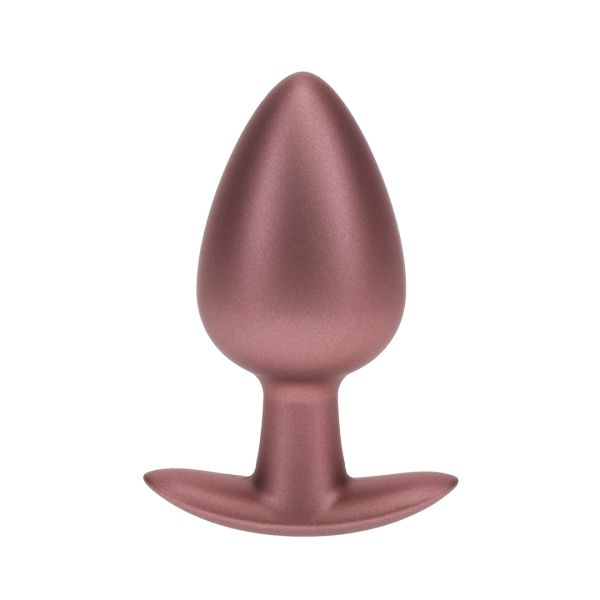 Ouch! Gladde Siliconen Anaalplug - Large - 8,9 cm - Rosé Goud