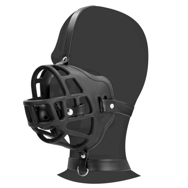 Ouch! Muilkorf met afneembare ball gag - Zwart