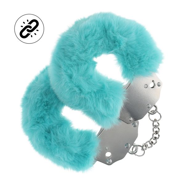 Ouch! Heavy-duty pluizige handboeien - Blauw