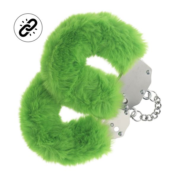 Ouch! Heavy-duty pluizige handboeien - Groen