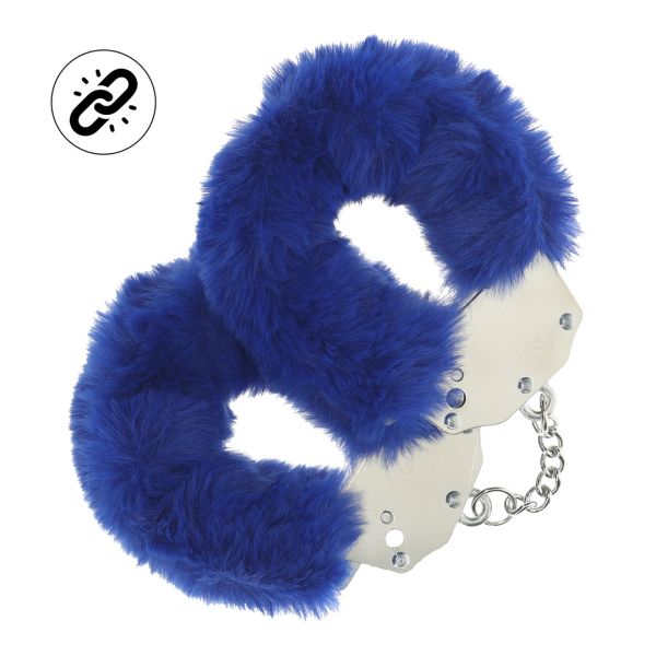 Ouch! Heavy-duty pluizige handboeien - Marineblauw