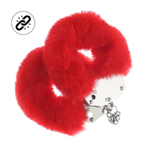 Ouch! Heavy-duty pluizige handboeien - Rood