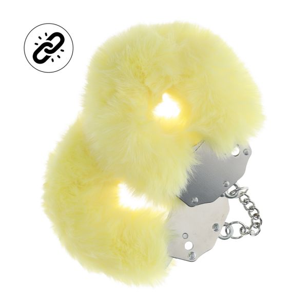Ouch! Heavy-duty pluizige handboeien - Geel