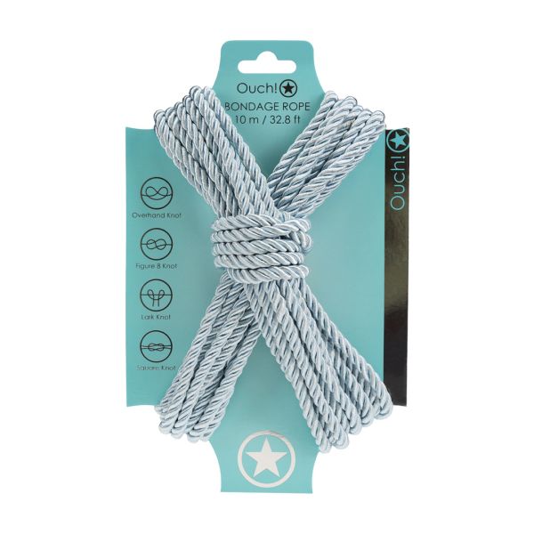 Ouch! Polyester Bondage Touw - 10 m - Poederblauw