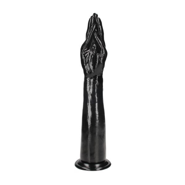 Ouch! Helping Hand - Fisting dildo hand met onderarm - 965 g / 38 cm - Zwart