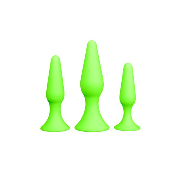 Ouch! Buttplug set - Glow in the Dark