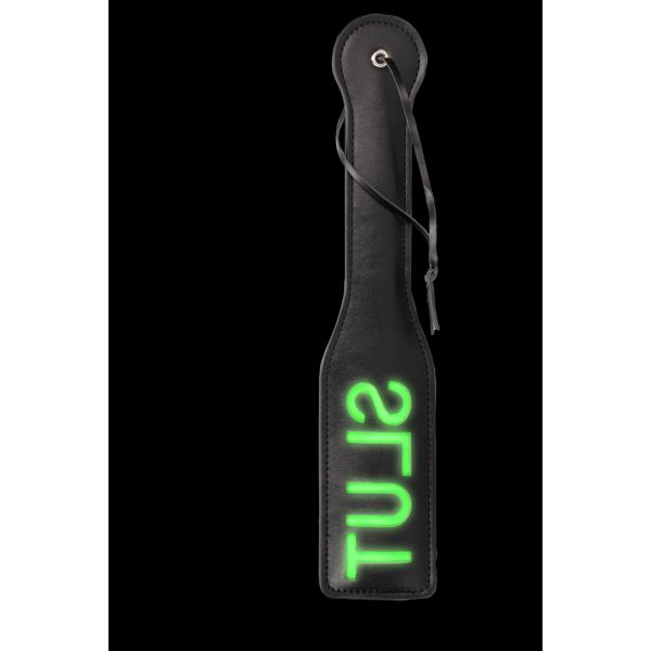 Ouch! Slut paddle - Glow in the Dark - Neon groen