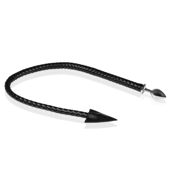 Ouch! Metalen anaalplug Devil's Tail - Zwart