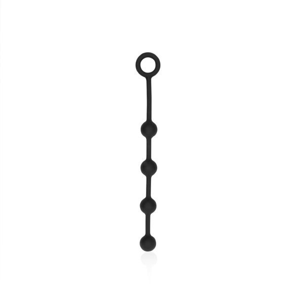 Ouch! Silicone Anal Balls - Small - Zwart