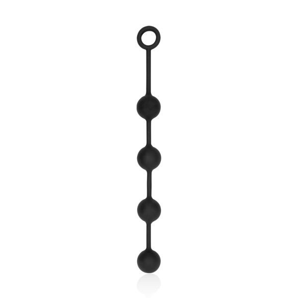 Ouch! Silicone Anal Balls - Medium - Zwart