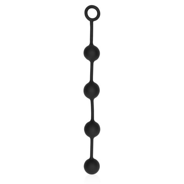Ouch! Silicone Anal Balls - Large - Zwart