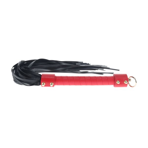 Ouch! Milan Collection - Flogger - Zwart/Rood