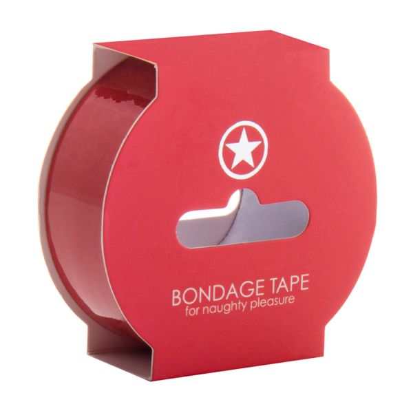 Ouch! Niet-klevende Bondagetape - 17,5 m - Rood