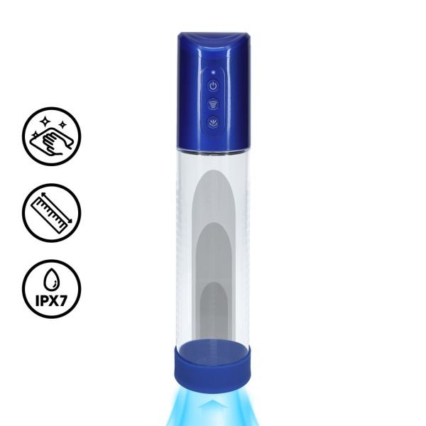 Pumped HyperPump - Oplaadbare penispomp - Metallic blauw