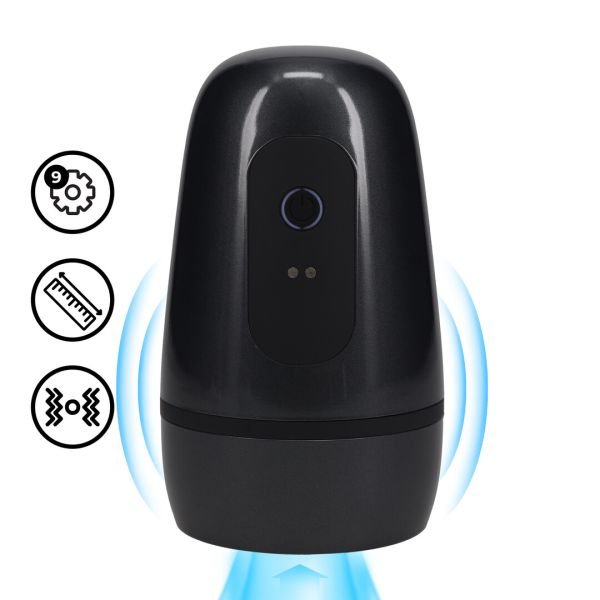 Pumped Pulsar - Masturbator penispomp met onderdruk, zuigkracht en vibratie - Gunmetal