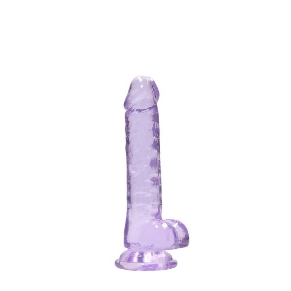 RealRock realistische dildo met ballen - 18 cm - Paars