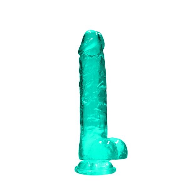 RealRock realistische dildo met ballen - 21 cm - Turquoise
