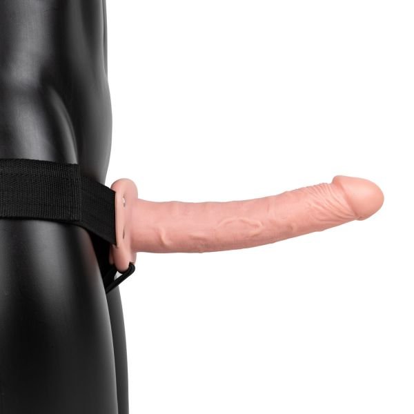 RealRock Vibrerende holle strap-on zonder ballen - 24,5 cm