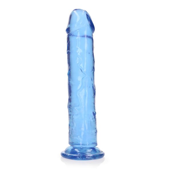 RealRock rechte doorschijnende dildo met zuignap - 23 cm