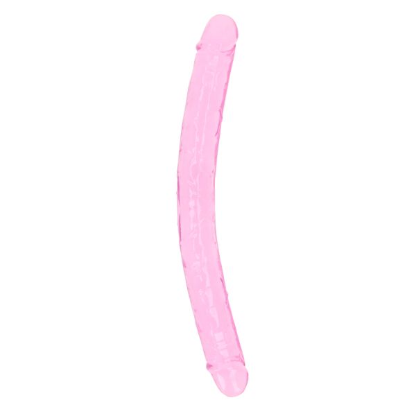 RealRock Realistische dubbele dildo - 45 cm - Crystal Clear