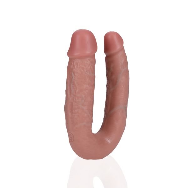 RealRock U-vormige dubbele dildo 12,7 cm - Huidskleur