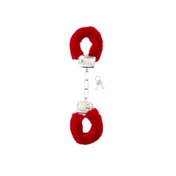Shots Toys Pluche Handboeien - Rood
