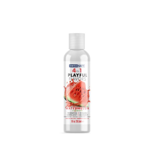 Swiss Navy 4 in 1 Playful Flavors glijmiddel - Watermeloen, 30 ml