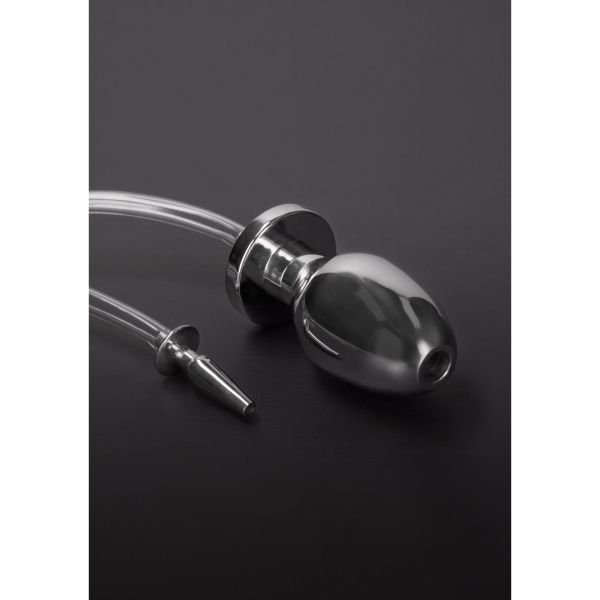 Steel Fire Hose Penisplug met Buttplug