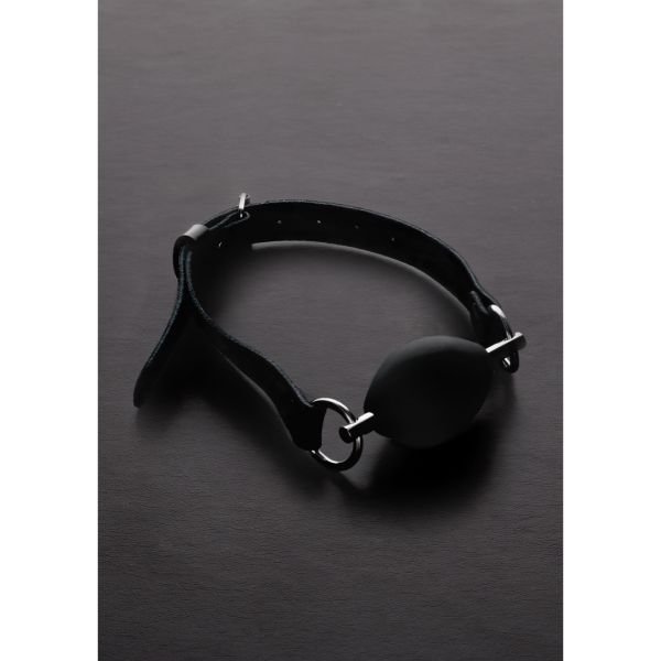 Steel Ovale Siliconen Ball Gag - Zwart