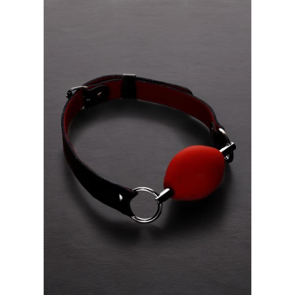 Steel Ovale Siliconen Ball Gag - Rood
