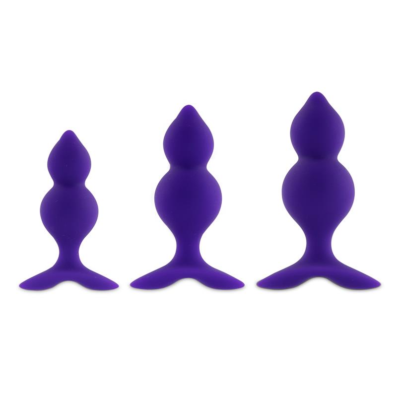 3Tapónes/Buttpluggen Púrpura