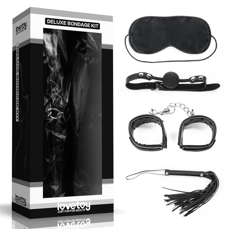 Bondage Kit Deluxe Black 4pcs