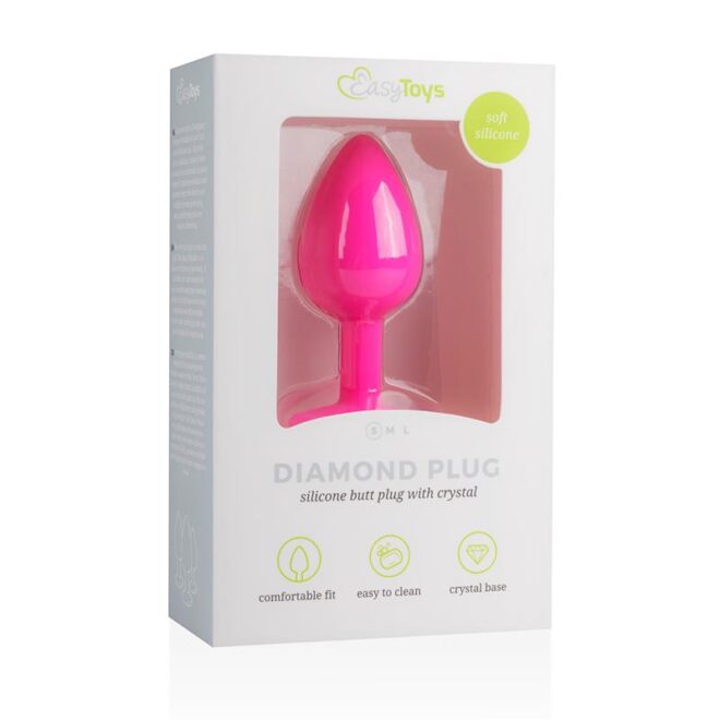 Tapón/Buttplug Diamante Pequeño Rosa