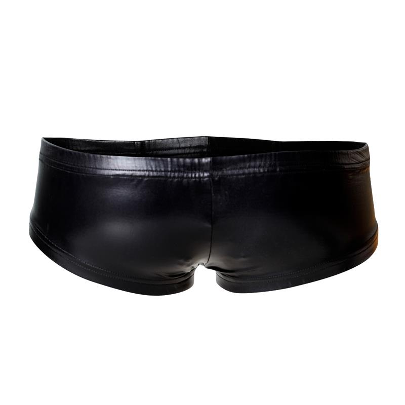 Boxers Shorts Leatherette Negro