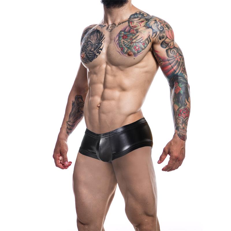 Boxers Shorts Leatherette Negro