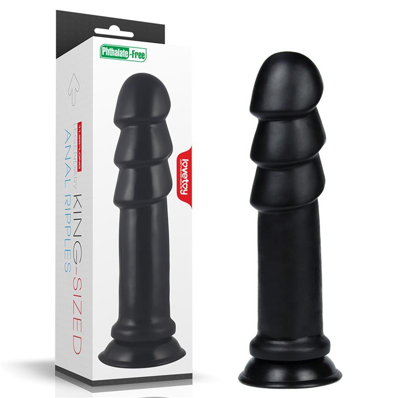 Dildo Anal Ripples Negro