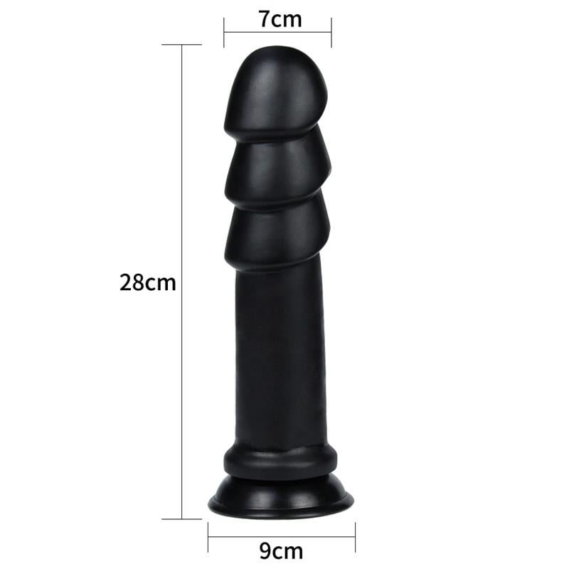 Dildo Anal Ripples Negro